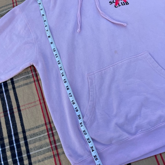 Anti Social Social Club Cancelled Hoodie Mens Sz Large Color Pink ASSC - Picture 10 of 12